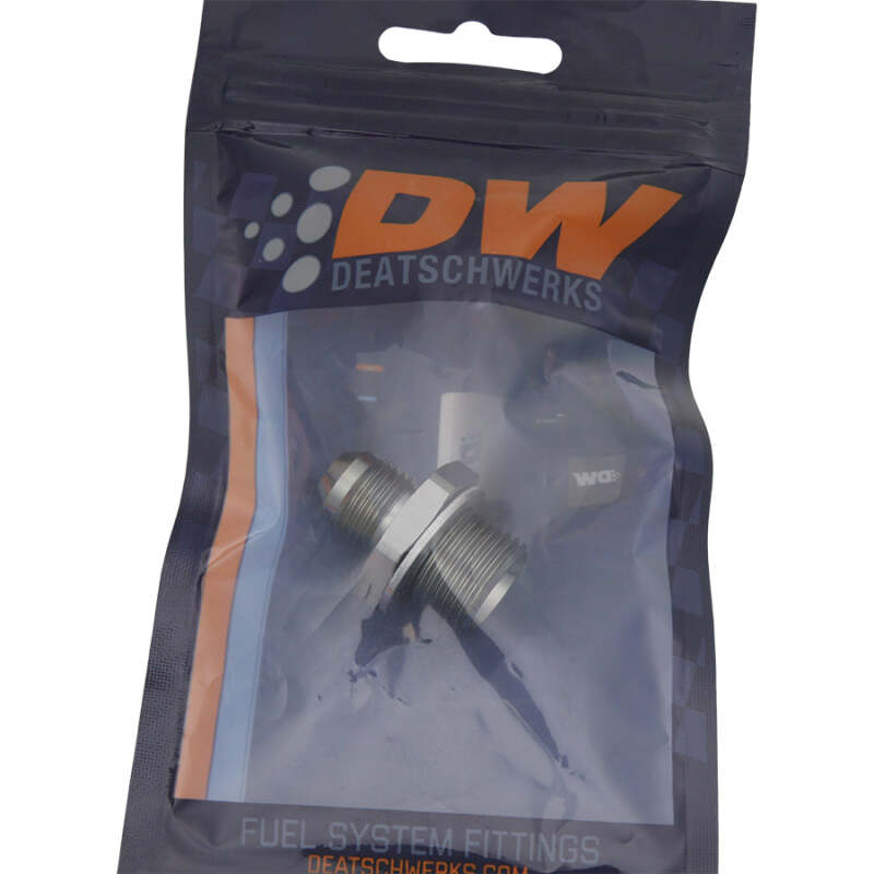 DeatschWerks 6AN Male Flare to M18 X 1.5 Male Metric Adapter (Incl Crush Washer) - Titanium - DTX Performance