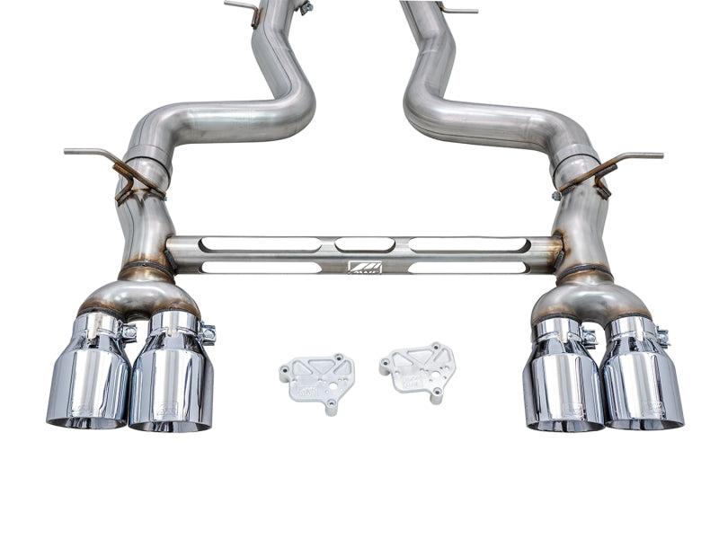 AWE Tuning BMW F8X M3/M4 Track Edition Catback Exhaust - Chrome Silver Tips - DTX Performance