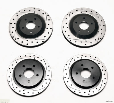 Wilwood Rotor Kit Front/Rear-Dimpled/Slotted 97-04 Corvette C5 All/ 05-13 C6 Base - performance upgrades, high performance brakes