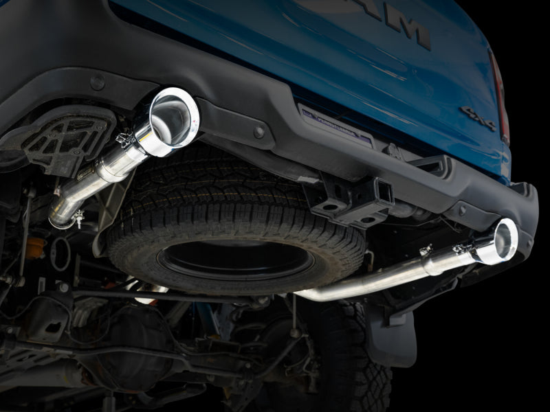 AWE Tuning 19-21 RAM 1500 5.7L (w/Cutouts) 0FG Dual Rear Exit Cat-Back Exhaust - Chrome Silver Tips - DTX Performance