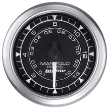 Load image into Gallery viewer, Autometer Chrono 2-1/16in 15PSI Manifold Pressure Gauge available at DTX Performance, ideal for tuning upgrades and engine performance parts.