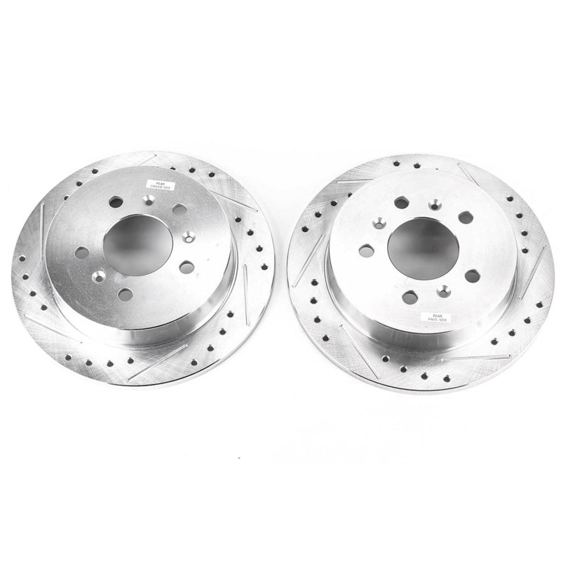 Power Stop 08-09 Buick Allure Rear Evolution Drilled & Slotted Rotors - Pair - DTX Performance