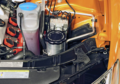 AWE Tuning B8 3.0T ColdFront Reservoir in engine, performance car parts, DTX Performance, high performance auto parts