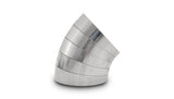 Vibrant 45 Degree Vertical Plane Oval 304SS Pie Cuts Nominal Tube 3.50in