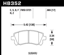 Load image into Gallery viewer, Hawk 02-03 WRX / 98-01 Impreza / 97-02 Legacy 2.5L / 98-02 Forester 2.5L D721 HPS Street Front Brake - DTX Performance