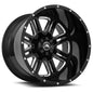 American Off-Road A106 20x14 Black Milled Spoke Wheel