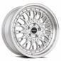 Vors AR1 17x8.5 Silver Machine Face Lip Chrome Rivet Wheel