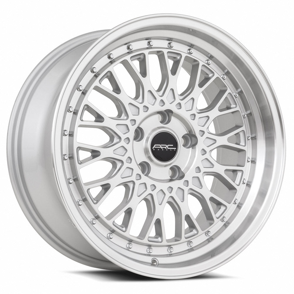 Vors AR1 17x8.5 Silver Machine Face Lip Chrome Rivet Wheel