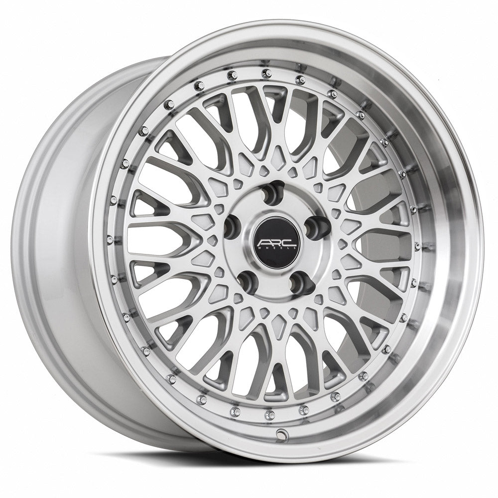 Vors AR1 18x9.5 Silver Machine Face Lip Chrome Rivet Wheel
