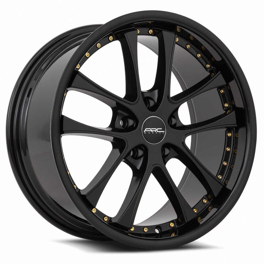 Vors AR5 18x8.5 All Black Gold Rivet Wheel