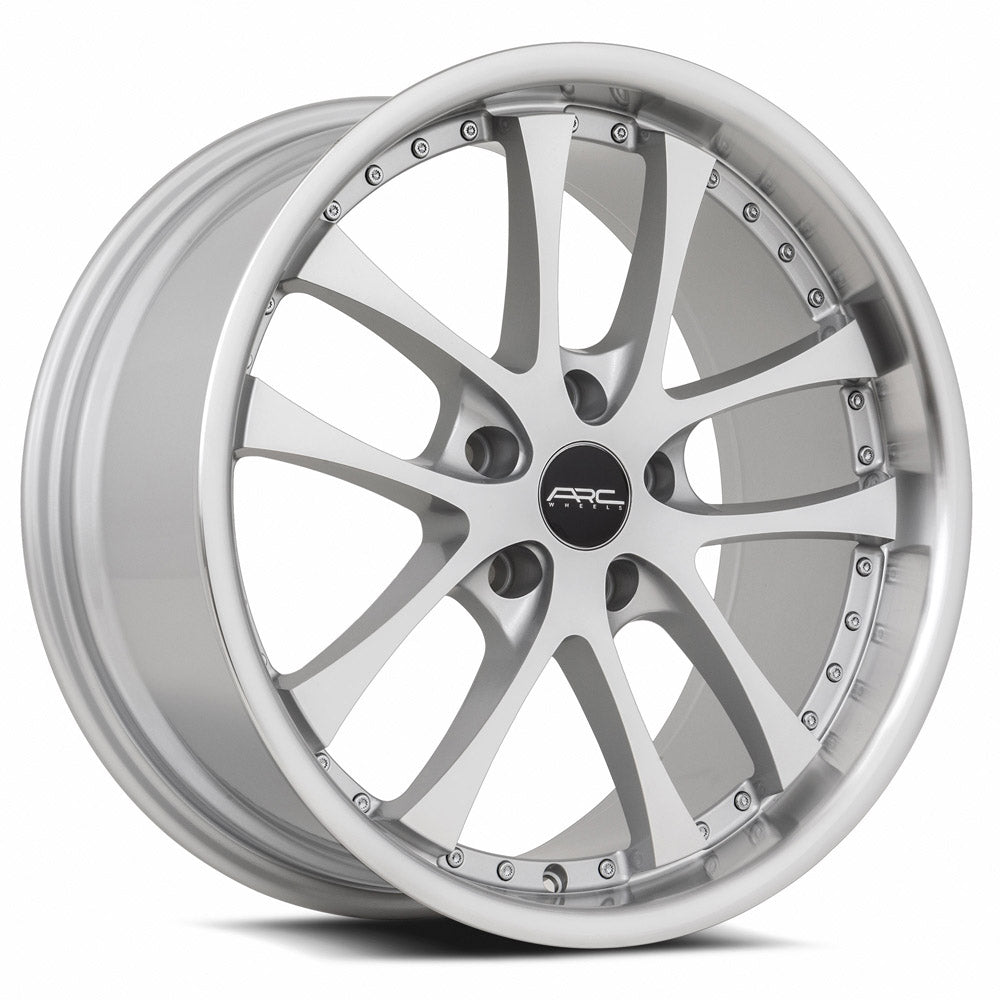 Vors AR5 18x8.5 Silver Machine Face Lip Chrome Rivet Wheel