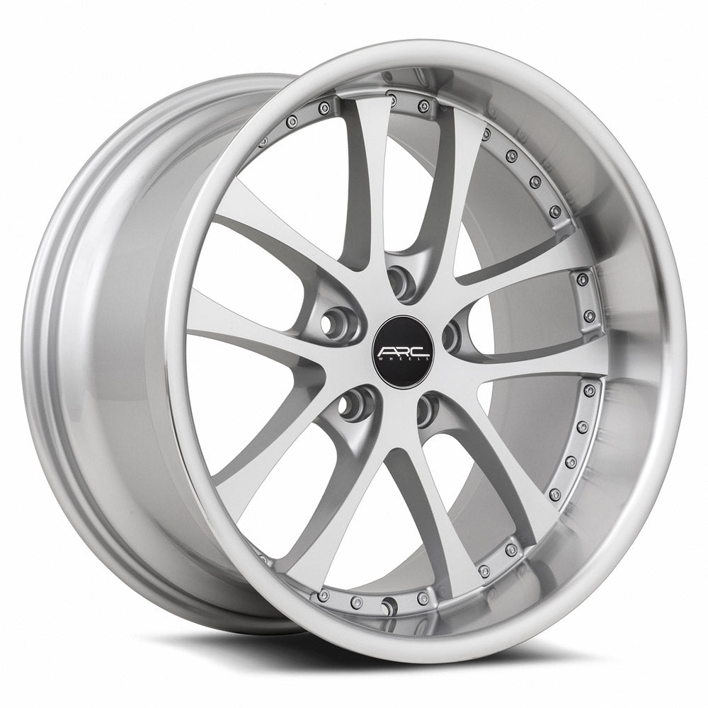Vors AR5 18x9.5 Silver Machine Face Lip Chrome Rivet Wheel