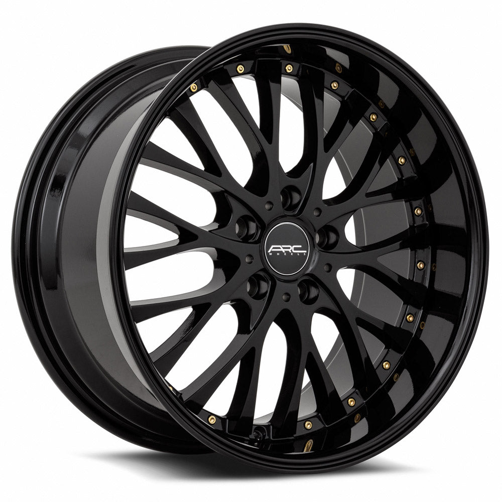 Vors AR6 18x9 All Black Gold Rivet Wheel