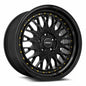 Vors AR1 18x8.5 All Black Gold Rivet Wheel