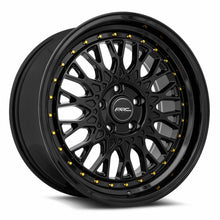 Load image into Gallery viewer, Vors AR1 17x8.5 All Black Gold Rivet Wheel