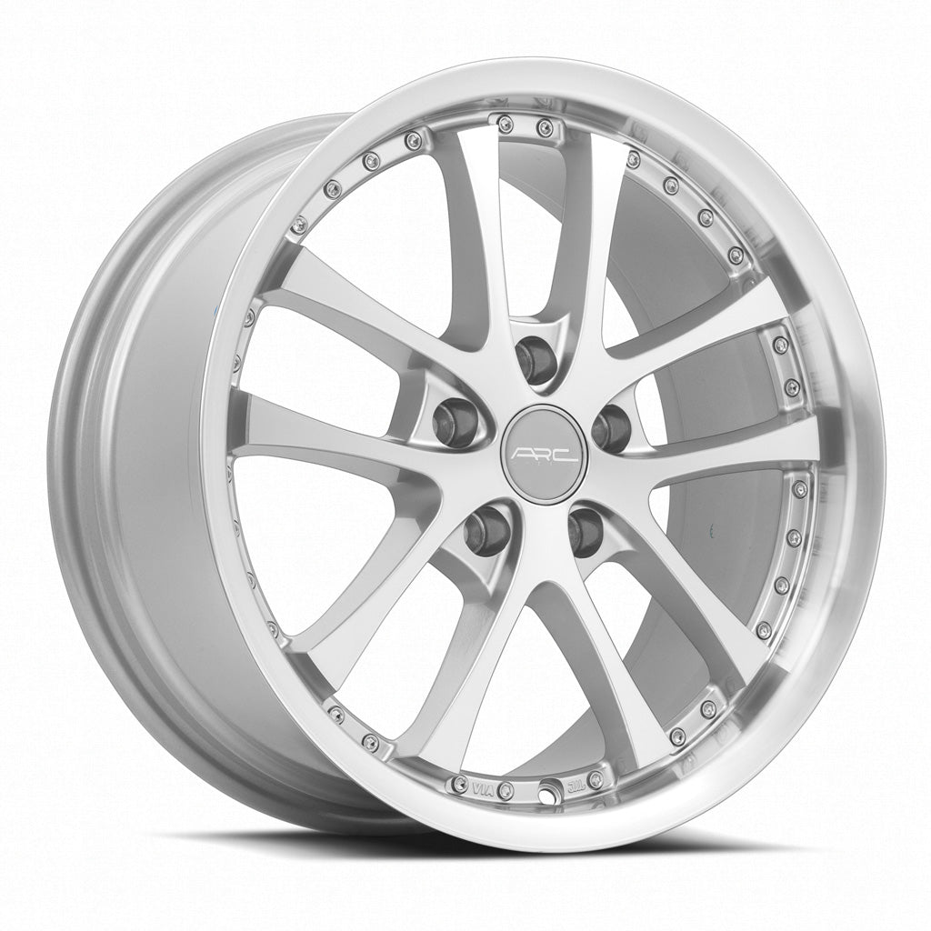 Vors AR5 17x8 Silver Machine Face Lip Chrome Rivet Wheel