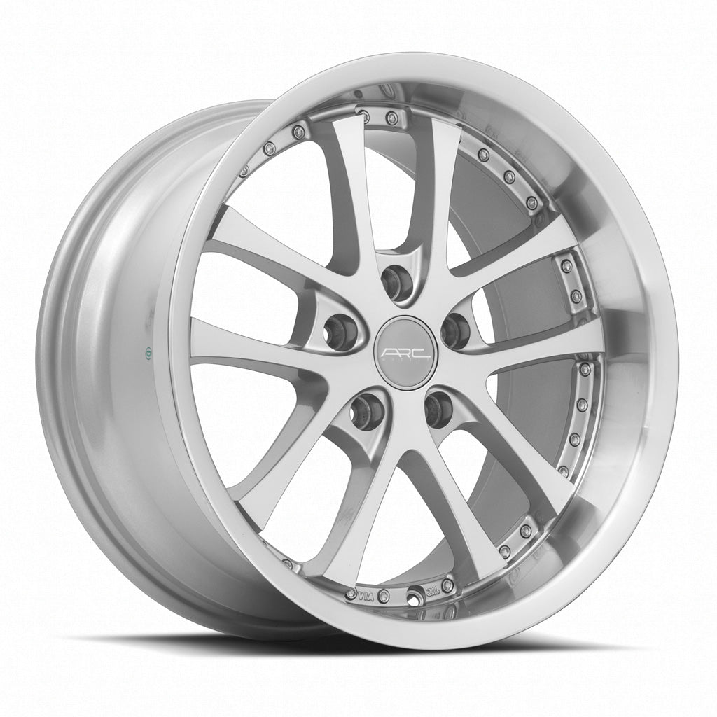 Vors AR5 17x9 Silver Machine Face Lip Chrome Rivet Wheel