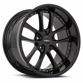 Vors AR5 18x9.5 All Black Gold Rivet Wheel