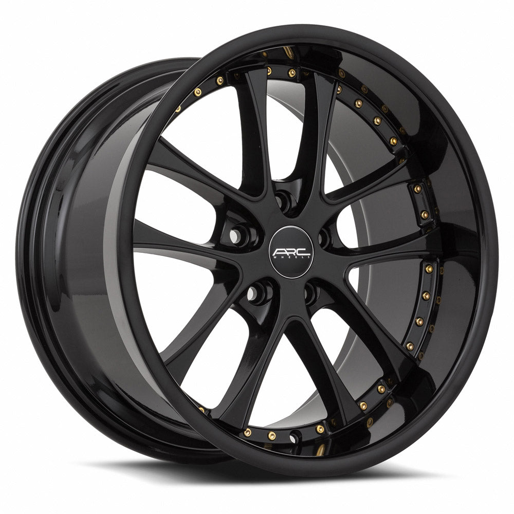 Vors AR5 18x9.5 All Black Gold Rivet Wheel