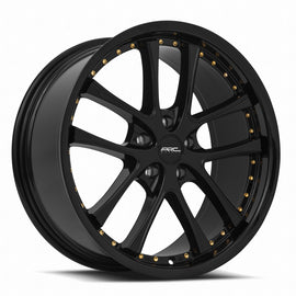 Vors AR5 19x8.5 All Black Gold Rivet Wheel