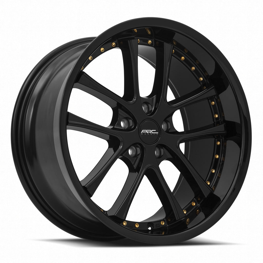 Vors AR5 19x9.5 All Black Gold Rivet Wheel