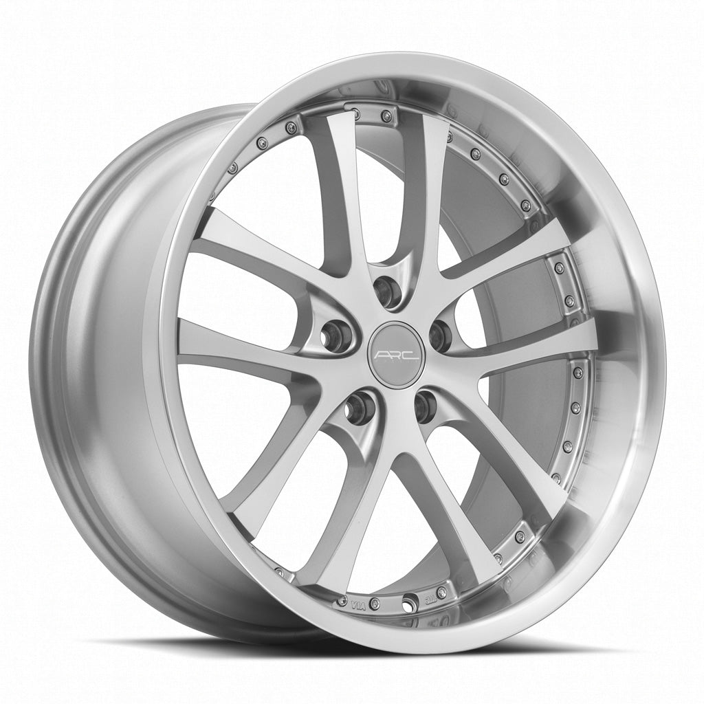 Vors AR5 19x9.5 Silver Machine Face Lip Chrome Rivet Wheel