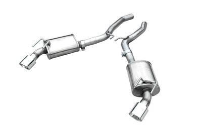 Camaro V8 2010 Up 3In X 3In Axle Back Muffler With Polished S S Tips Cut To Fit To Factory System