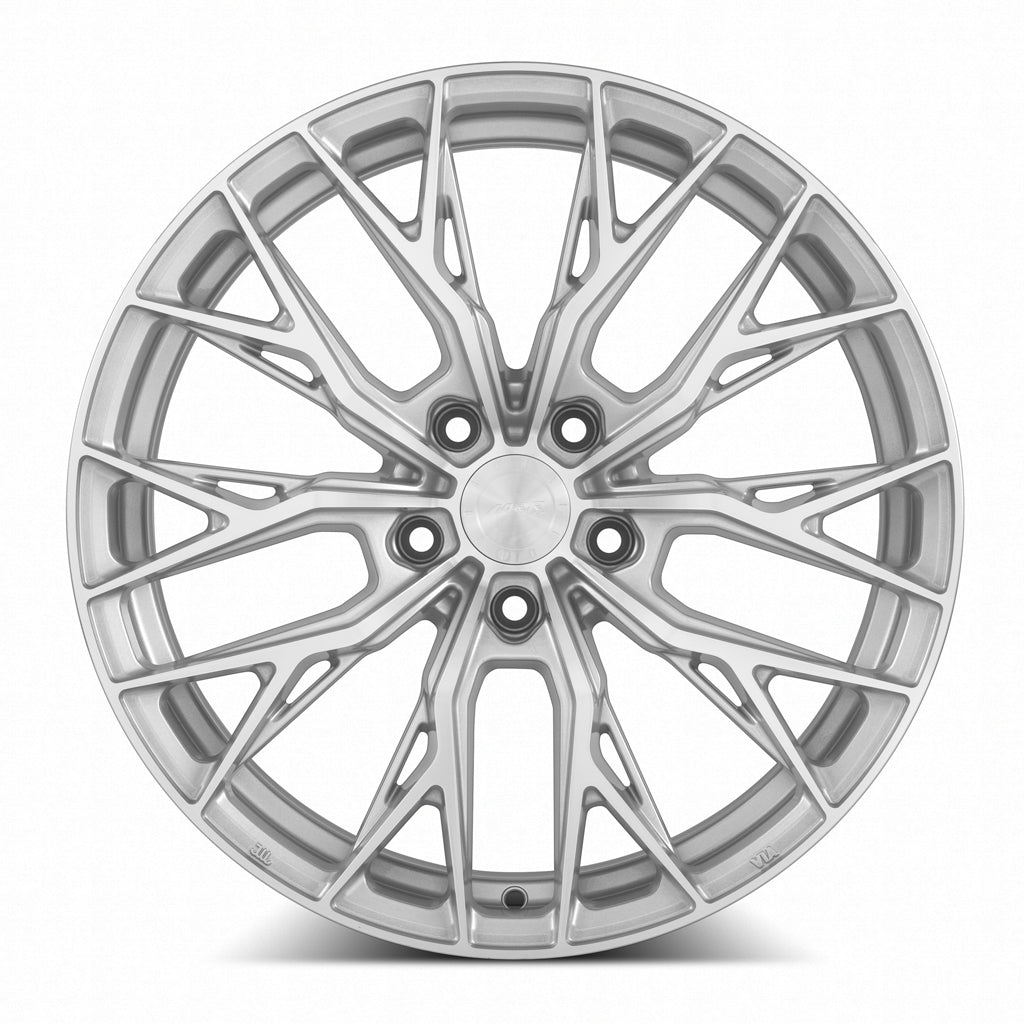 MRR GF5 19x8.5 Silver Machine Face fit Corvette C8 ( rear: GF0520A652048S ) Wheel