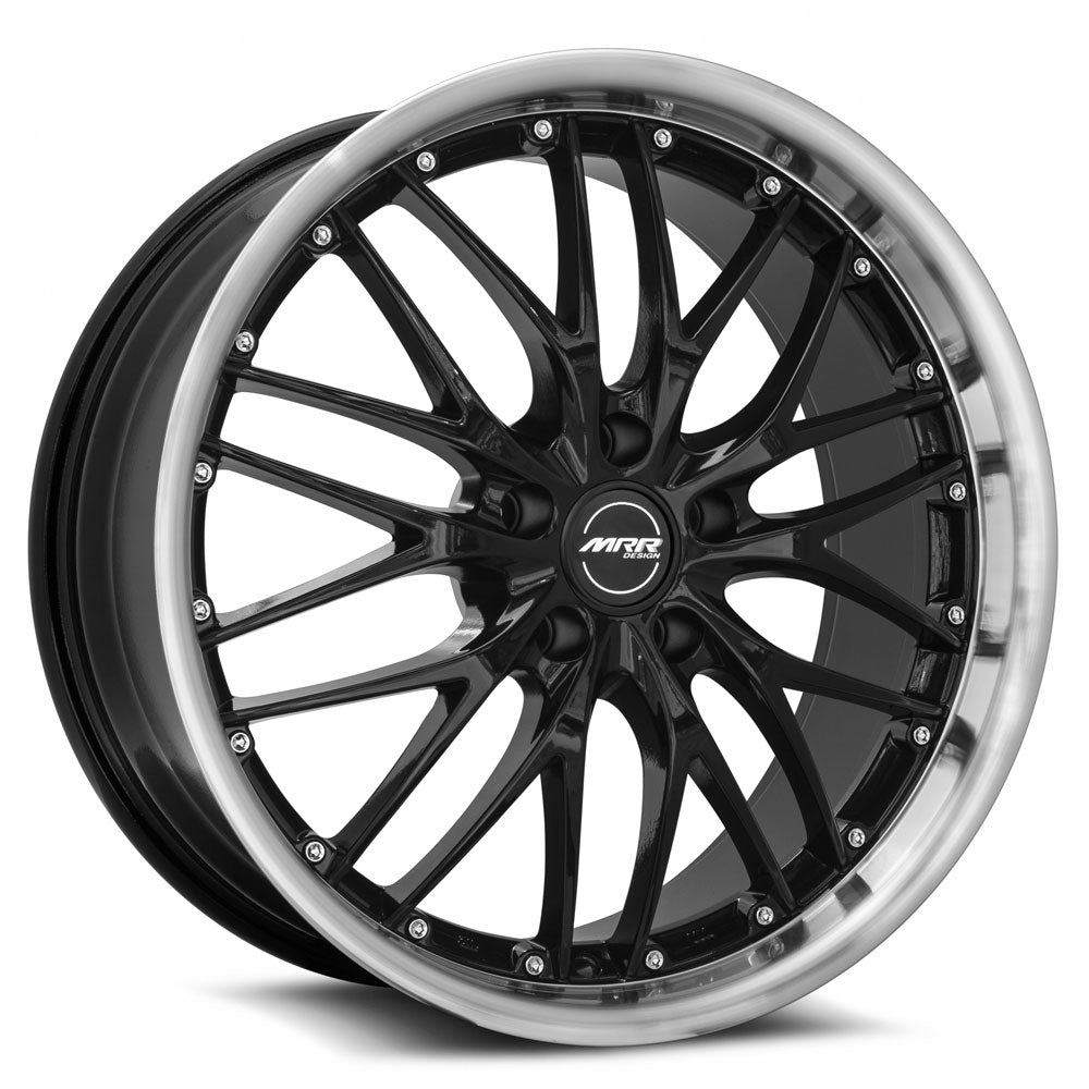 MRR GT1 18x8.5 Black Machined Lip
