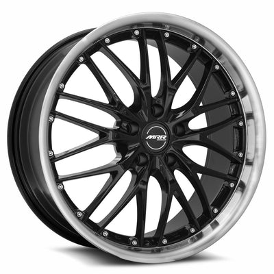 MRR GT1 18x8.5 Black Machined Lip