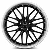 MRR GT1 19x8.5 Black Machined Lip