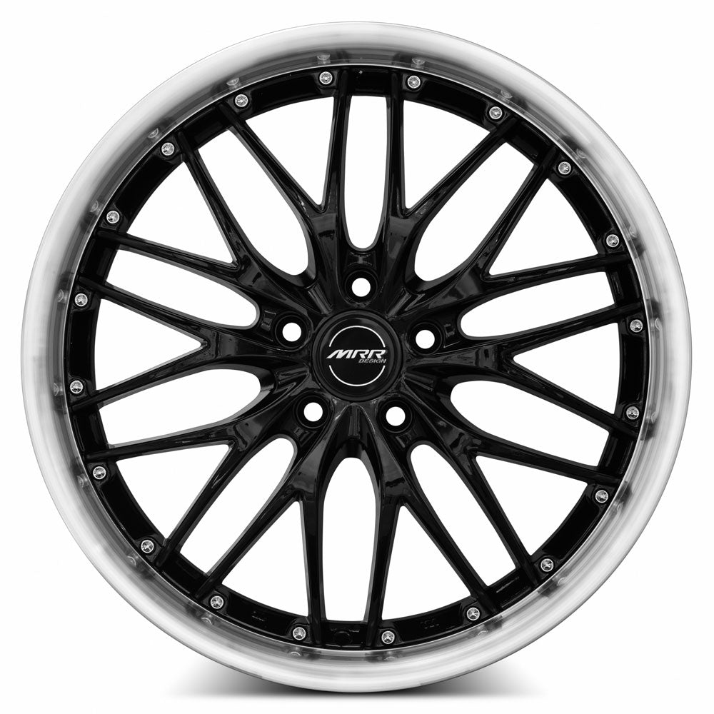 MRR GT1 18x8.5 Black Machined Lip