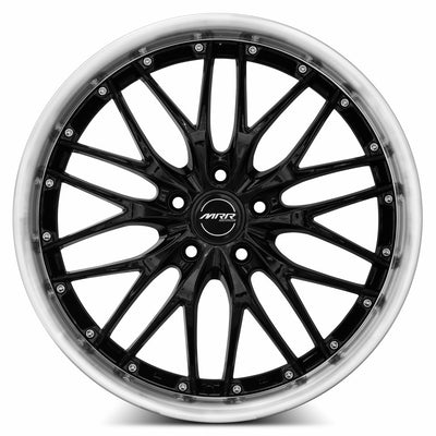 MRR GT1 18x8.5 Black Machined Lip