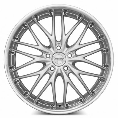 MRR GT1 19x8.5 Hyper Silver Machined Lip
