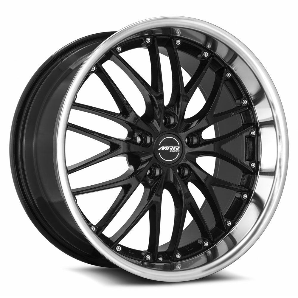 MRR GT1 18x9.5 Black Machined Lip