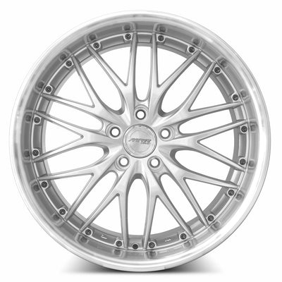 MRR GT1 19x9.5 Hyper Silver Machined Lip