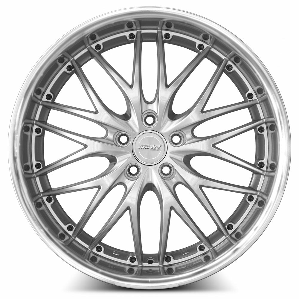 MRR GT1 20x10 Hyper Silver Machined Lip