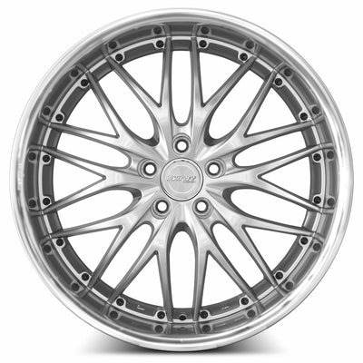 MRR GT1 20x10 Hyper Silver Machined Lip