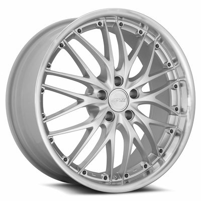 MRR GT1 20x8.5 Hyper Silver Machined Lip