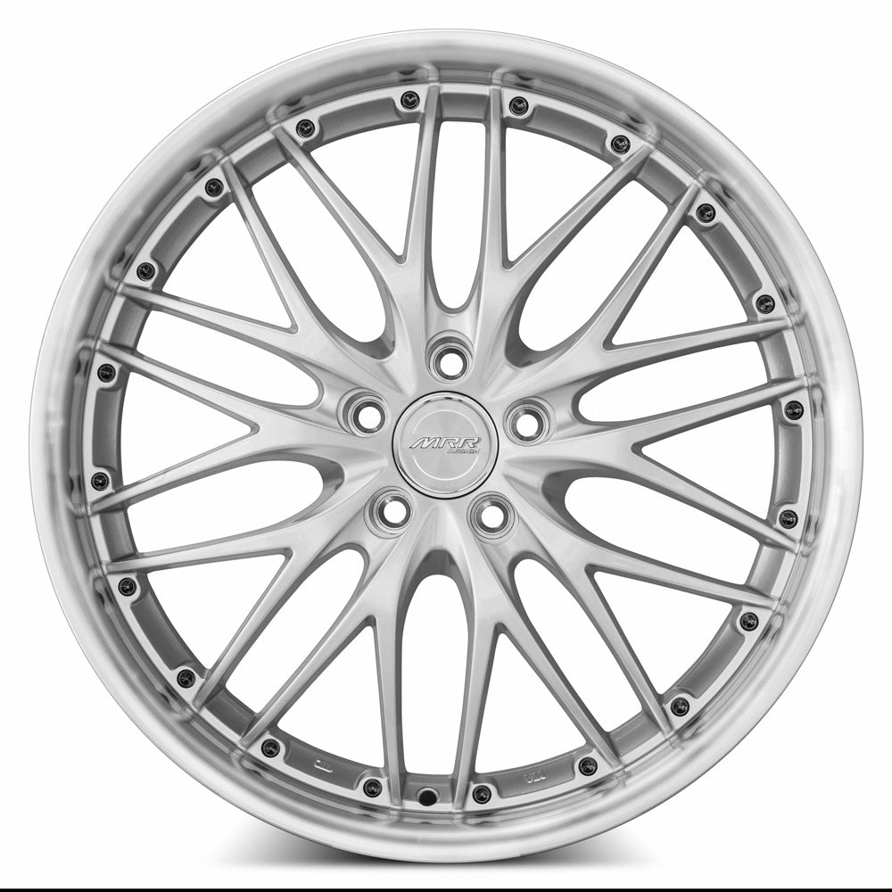 MRR GT1 20x8.5 Hyper Silver Machined Lip
