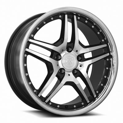 MRR RW2 18x8 Black w/ Stainless Lip