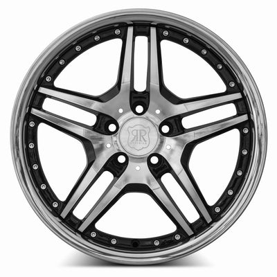 MRR RW2 18x8 Black w/ Stainless Lip