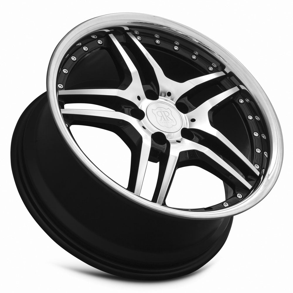 MRR RW2 18x8 Black w/ Stainless Lip