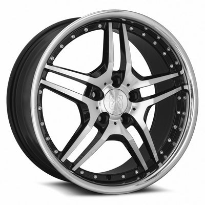 MRR RW2 19x8.5 Black w/ Stainless Lip