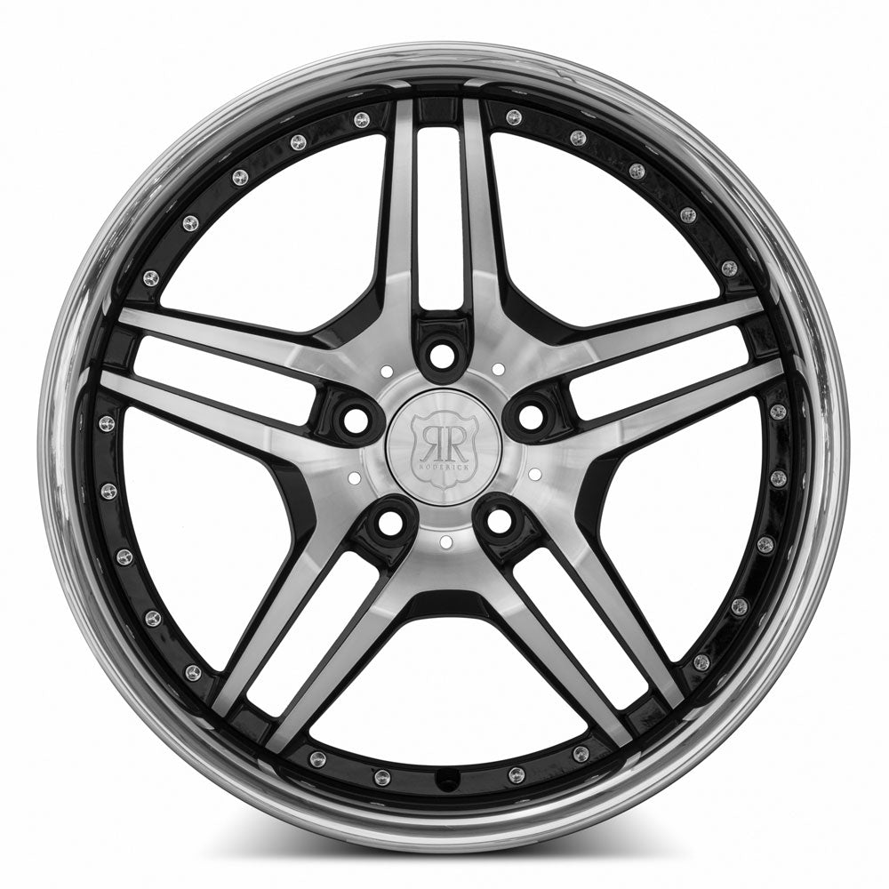 MRR RW2 19x8.5 Black w/ Stainless Lip