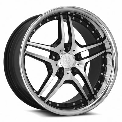 MRR RW2 19x9.5 Black w/ Stainless Lip
