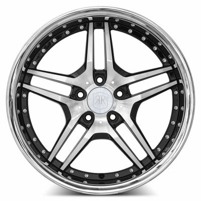 MRR RW2 19x9.5 Black w/ Stainless Lip