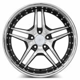 MRR RW2 19x9.5 Black w/ Stainless Lip