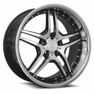 MRR RW2 20x10 Black w/ Stainless Lip
