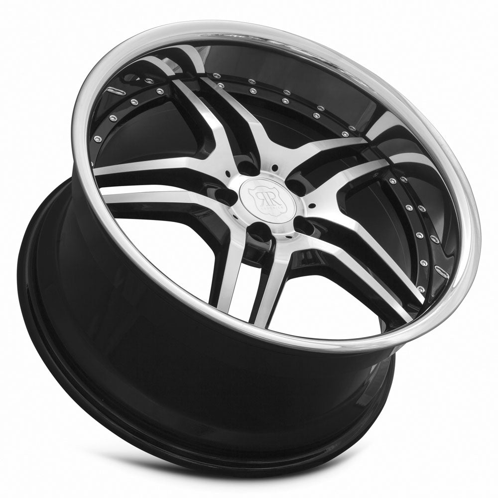 MRR RW2 20x10 Black w/ Stainless Lip